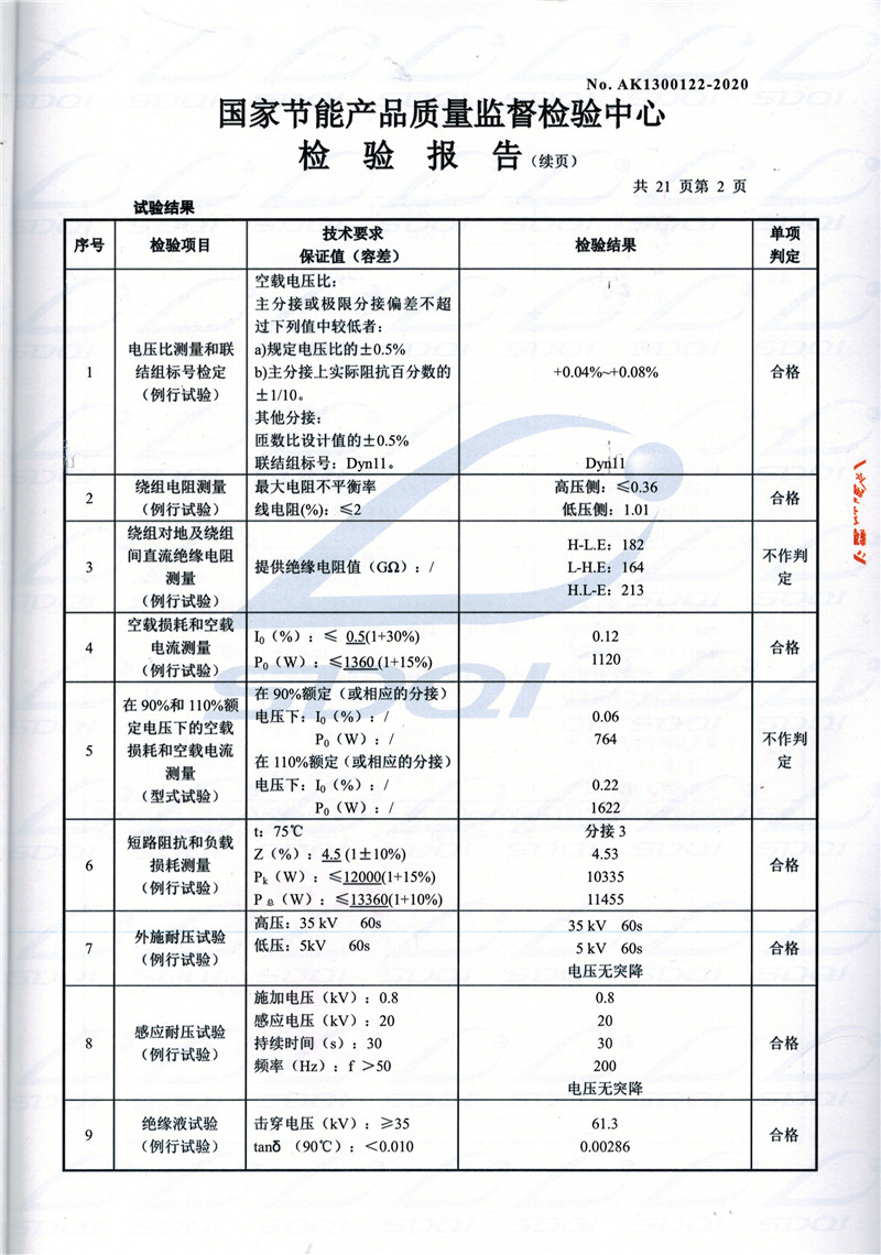 高低压试验报告-S11-1250城固城固城固油浸式变压器-2.jpg
